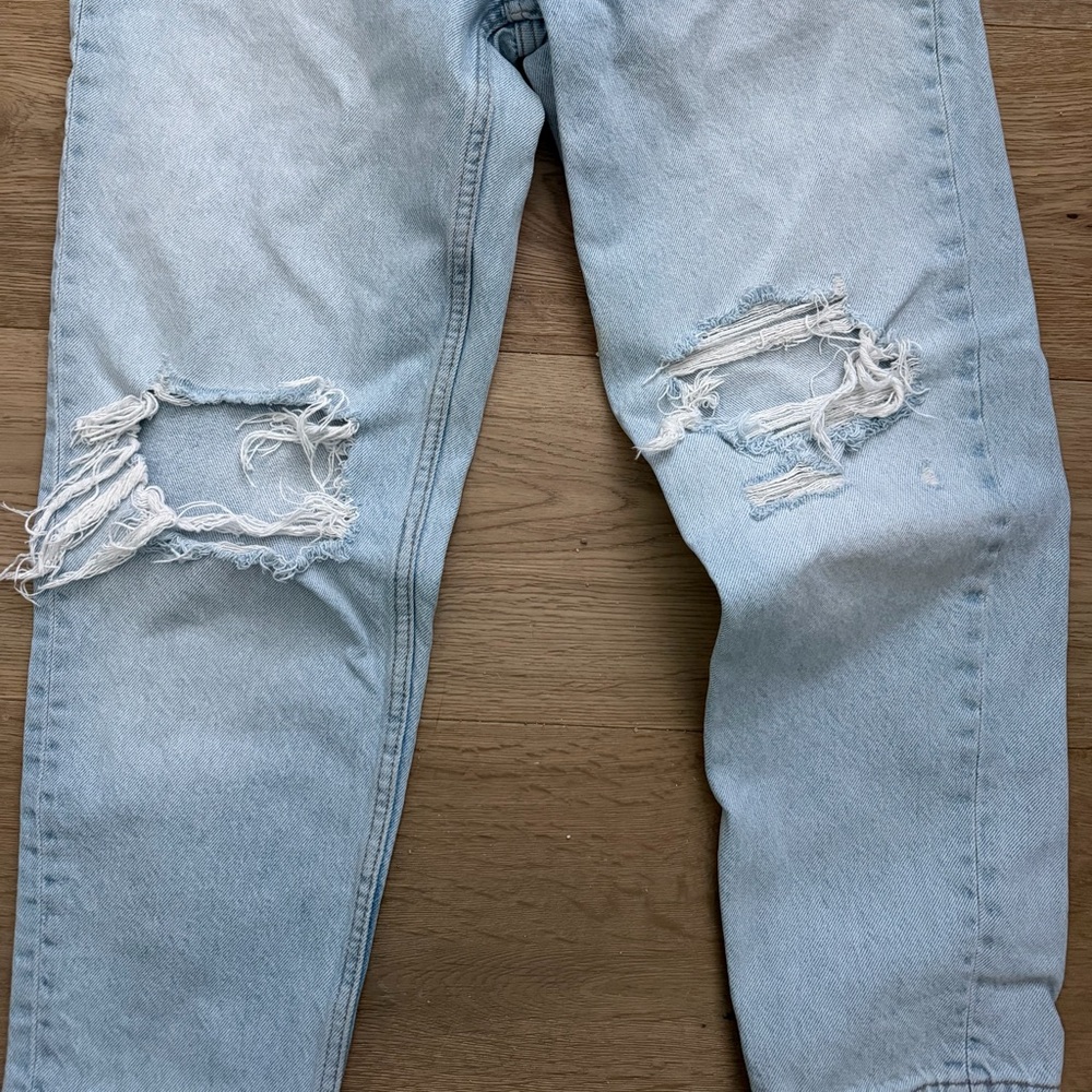 Zara Light Blue Straight Jeans - Picture 3 of 4